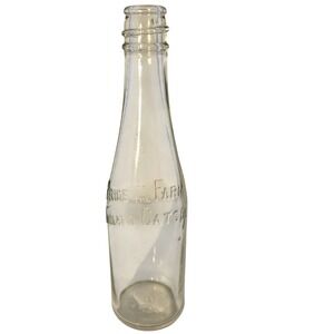 Vintage Pride Of The Farm Tomato Catsup Clear Glass Bottle Collectible Farmhouse